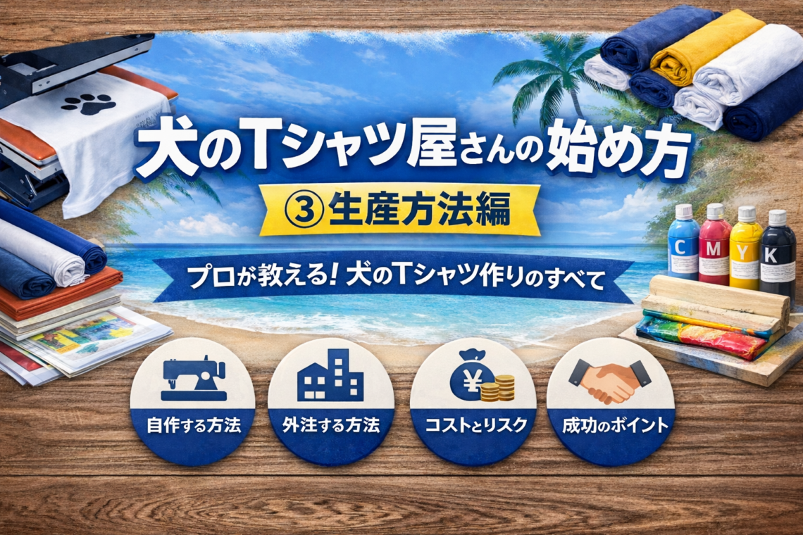 犬のTシャツ屋さんの始め方③｜生産方法編