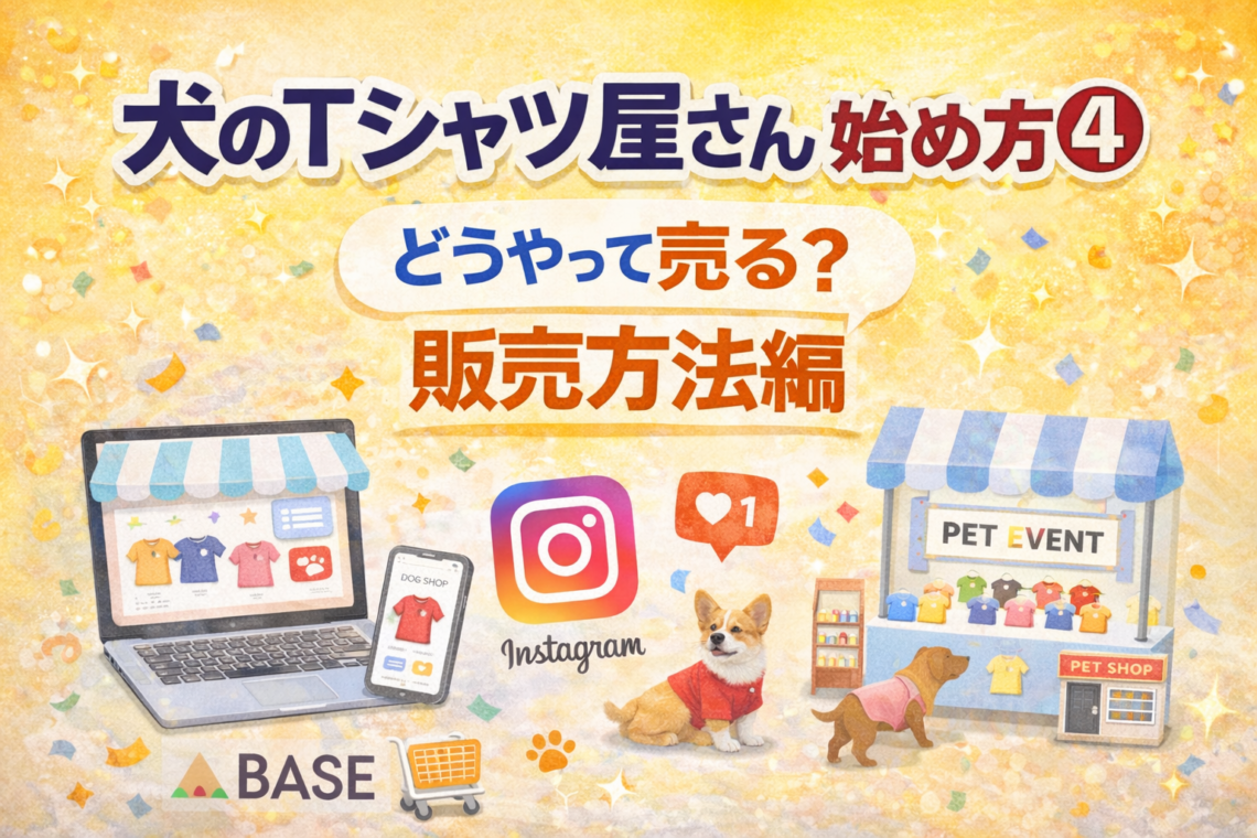 犬のTシャツ屋さんの始め方④｜どうやって売る？販売方法編